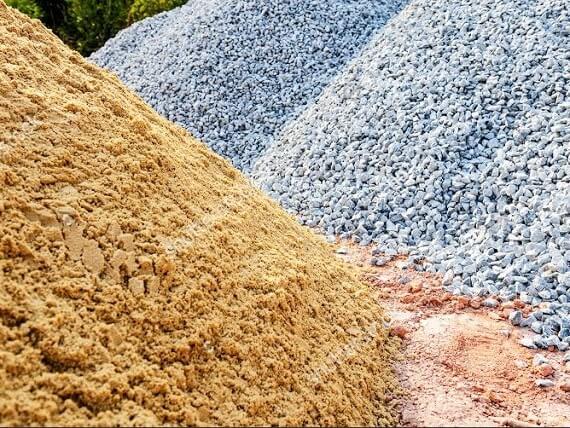 High-quality sand and gravel for construction projects